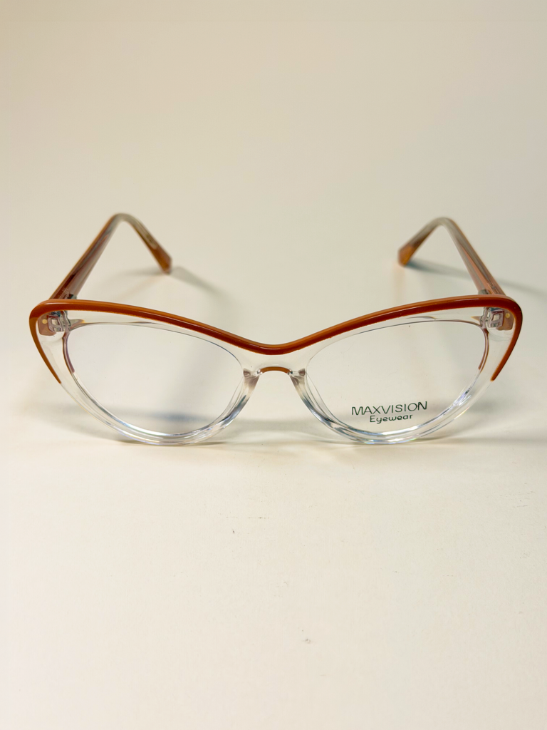 Oculos gatinho maxvision translucido com marrom